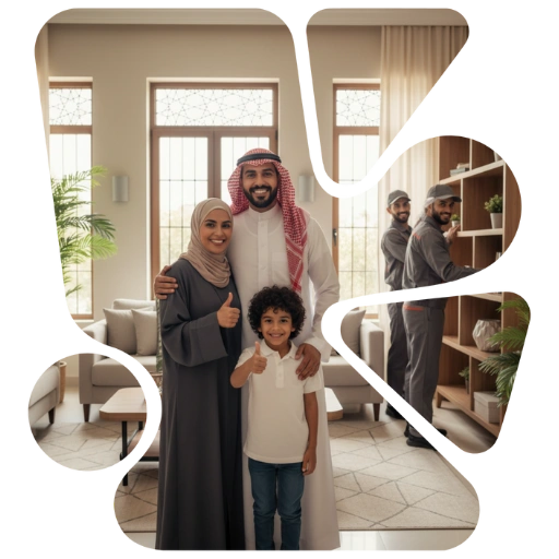 عائلة سعودية تسعيدة بعمال نقل أثاث بالرياض