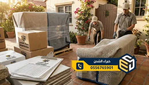 نقل عفش من الرياض إلى الإمارات عبر الشحن البري