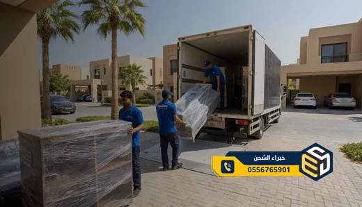 نقل عفش من الرياض إلى الإمارات عبر الشحن البري